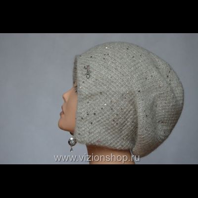 Бежевая женская шапка ушанка Vizio фото шапок ушанок Италии для женщин зима 2020