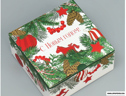 Коробка «Новогодняя» 15 x 15 x 7 см