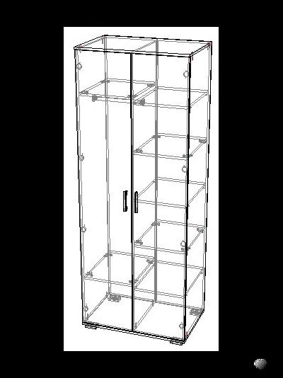 Шон-13 шкаф двухдверный распашной Белый