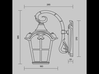 Настенный светильник (бра) Albion, O413WL-01BZ, Maytoni