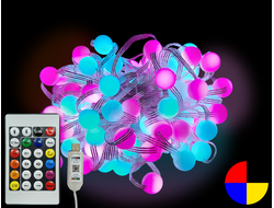 Гирлянда электрическая #А-73 цвет: мультиколор, белт-лайт, 5м., 33 LED-ламп.