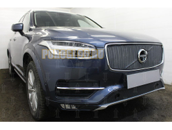 Защита радиатора Volvo XC90 2014- black верх PREMIUM
