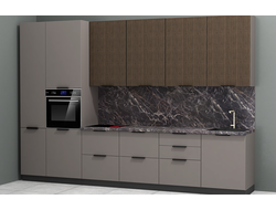 Композиция кухни ВАТЕЛЬ СБК Дуб рейка шоколад/Мокко