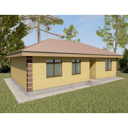 Одноэтажный дом с тремя спальнями 102м² (S102)