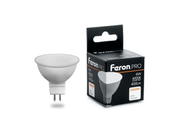 Лампа светодиодная Feron.PRO MR16 GU10 230V 6W(395lm) 2700K 2K матовый 57x50 OSRAM LED LB-1606 38086