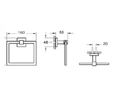 Держатель полотенец, хром, Vitra Q-Line, A44994