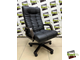 Кресло руководителя Атлант (Кожа, SC, Black, ТГ, WD, Орех (1031), ролик ст.)