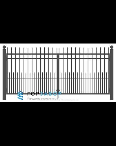 Распашные сварные ворота с элементами ковки KSZ15-31 купить с доставкой