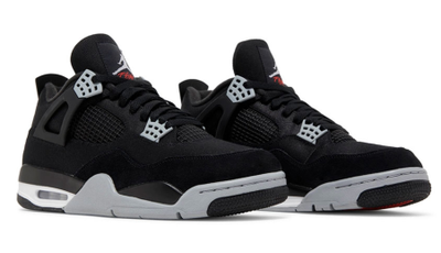 Nike Air Jordan 4 Retro Black White (Черные) Арт 2 сбоку