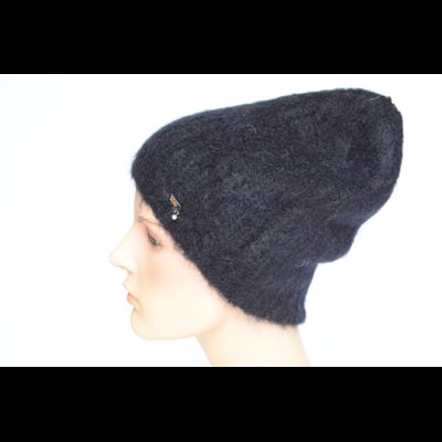 Черная мохеровая шапка женская Vizio Италия 9020 CYO