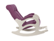 Кресло-качалка с подножкой Модель 44, без лозы (Сливочный каркас)