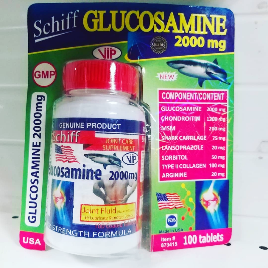 ГЛЮКОЗАМИН Schiff Glucosamine 2000 мг 100 т (США-Вьетнам)