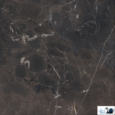 Керамогранит Гранитея Киреты Черный 60 х 60 см матовый мрамор