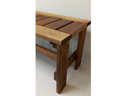 Лавка "БОГАТЫРЬ" 100см, тонированная, с покрытием