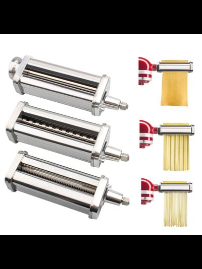 Набор насадок ножи роликовые для раскатки теста и нарезки спагетти, феттучини (3 шт) Artisan для KitchenAid