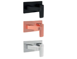 Встроенный смеситель для раковины, настенный, черный матовый, VitrA Root Square, A4273836EXP