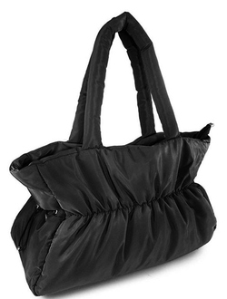 (АРТИКУЛ: 9537/09) СУМКА СРЕДНЕГО РАЗМЕРА, ТЕКСТИЛЬ, ЧЕРНАЯ, РУЧКИ ЧЕРЕЗ ПЛЕЧО