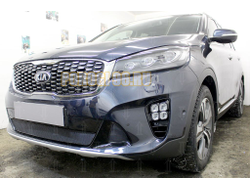 Защита радиатора Kia Sorento Prime 2017- black PREMIUM
