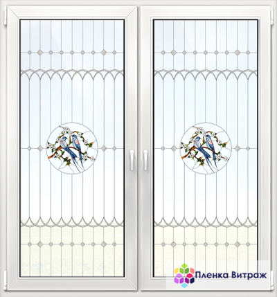 Витражная пленка, витражная пленка самоклеющаяся под заказ,пленочный витраж с цветочным рисунком