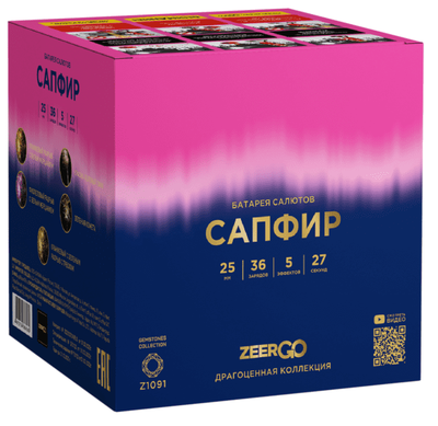 Батарея салютов САПФИР (1" / 36 залпов)