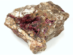 Эритрин, кристаллы на породе, коллекционный образец, Марокко (70*59*53 мм, 208 г) №28827