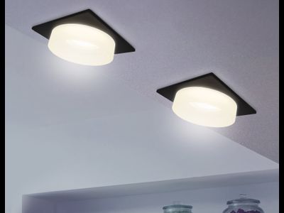 Встраиваемый светильник Ambrella MR16 GU5.3 max10W квадр 92(70)x45 черн песок/белый мат TECHNO SPOT TN1316 SBK/FR