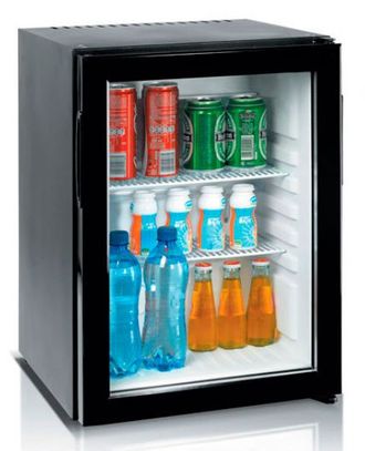 Минибар/мини-холодильник абсорбционный VITRIFRIGO HC40 40 л. со стеклянной дверью, чёрный, 402*450*5