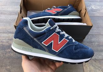 Кроссовки New Balance 996 Blue/Red замшевые