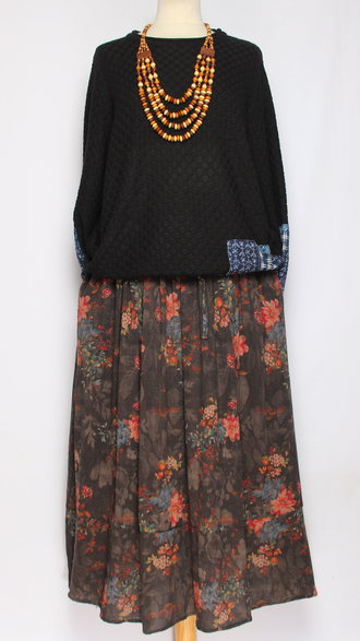 Джемпер ХЛОПОК "ГОЛУБЫЕ НАШИВКИ" серый, черный до р.50