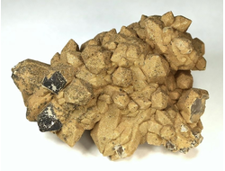 Кварц, друза кристаллов в сидеритовой рубашке, Приморский край (78*57*55, 175 г) №15915