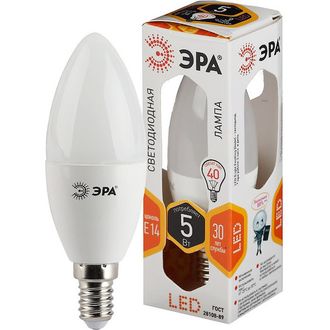 Светодиодная лампа ЭРА LED smd B35-5w-827-E14 2700K/4000K