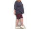 Женская пижама  с шортами большого размера арт. 16676-1002 (цвет серый) Размеры 66-80