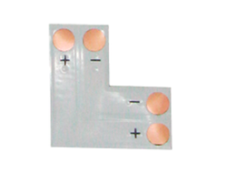 Гибкая соединительная L-плата для одноцветной ленты SC21FLESB (упаковка 5шт) /Ecola™/