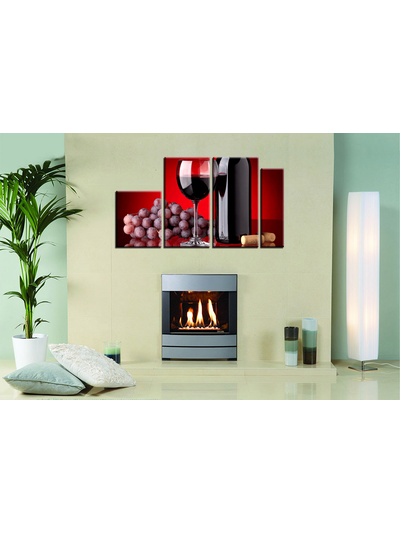 Модульная картина "Вино и виноград"