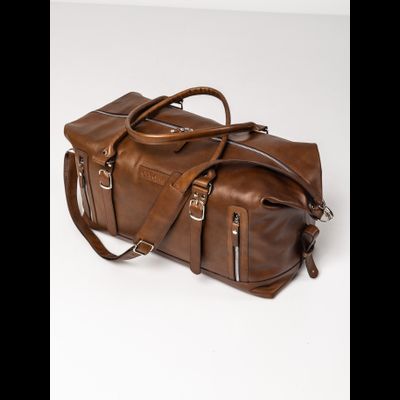 Кожаная дорожная сумка Bergamo Premium brown (арт. 4048-63)