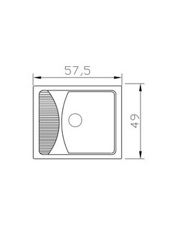Кухонная мойка из мрамора Fosto Фосто КМ 58-50
