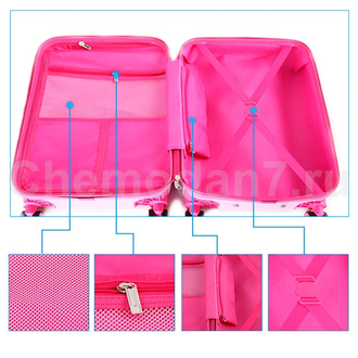 Детский чемодан Принцессы розовый