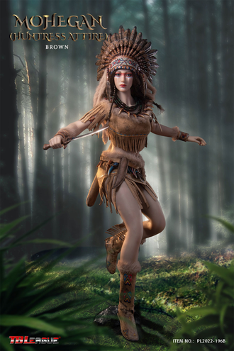 ПРЕДЗАКАЗ - Индейская охотница в коричневом - КОЛЛЕКЦИОННАЯ ФИГУРКА 1/6 Mohegan huntress attire Brown (PL2022-196B) - TBLeague ?ЦЕНА: 17900 РУБ.?