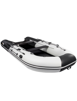Моторная лодка Ривьера 4300 Килевое надувное дно "Комби" светло-серый/черный