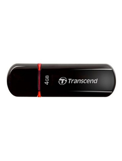 Флеш-память Transcend JetFlash 600, 4Gb, USB 2.0, черный, TS4GJF600