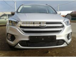 Защита радиатора Ford Kuga II 2016- black низ PREMIUM