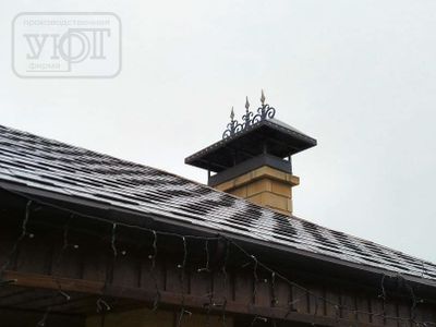 Дымник на барбекю-зону (размер по трубе 800х380 мм)