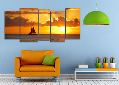 Модульная картина "Парусник"