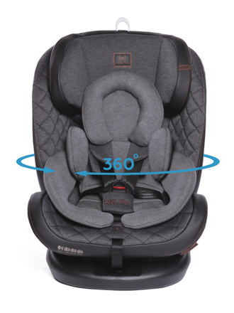 Автокресло BabyCare Shelter 0-36кг, IsoFix, поворотная база 360, Eco Black Grey