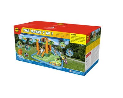 Надувной батут с горкой «Тропикана»