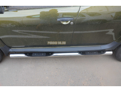 Пороги труба с проступью d76 для Renault Duster (2011-2015)