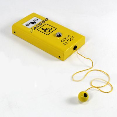 Антивандальная кнопка вызова персонала с вибрацией и дополнительным шнурком СТ3 с порошковой покраск