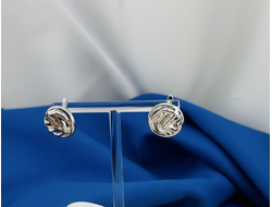 Швензы с английским замком, латунь, покрытие родий,  размер 16 мм