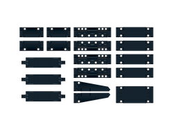 TP2, Комплект оригинальных панелей LEGO Technic #2 18 шт., Black