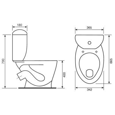 414735 Унитаз-компакт"ВОРОТЫНСКИЙ" БЕЛЫЙ КРАП (Воротынск)